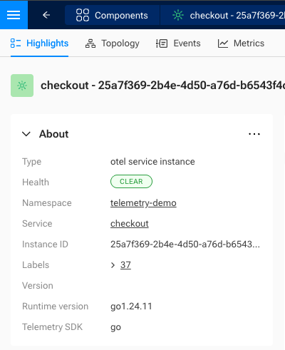 Checkout highlight with Telemetry SDK field